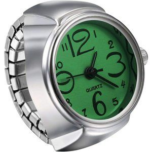 Men Women Finger Watch Creative Elastic Round Quartz for Mother's & Father's Day